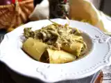 Rețetă Paste paccheri cu anghinare și bacon