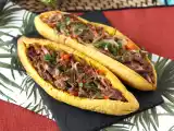 Rețetă Banane umplute cu carne tocată și mozzarella