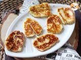 Halloumi prăjită la tigaie - cu miere și rozmarin