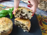 Rețetă Brioșe sărate cu măsline și philadelphia, preparate în friteuza cu aer cald