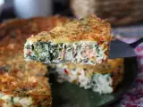 Rețetă Quiche fără aluat cu somon, spanac și brânză cottage