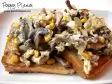 Rețetă Omleta cu ciuperci si porumb pe toast