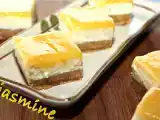 Rețetă Patrate de cheesecake cu branza quark si lemon curd