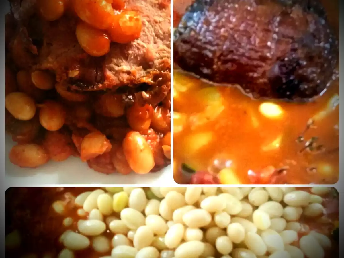 Fasole boabe noua cu carne afumata - poza 5