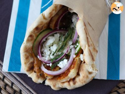 Gyros cu halloumi, o versiune vegetariană a sandwich-ului grecesc! - poza 3