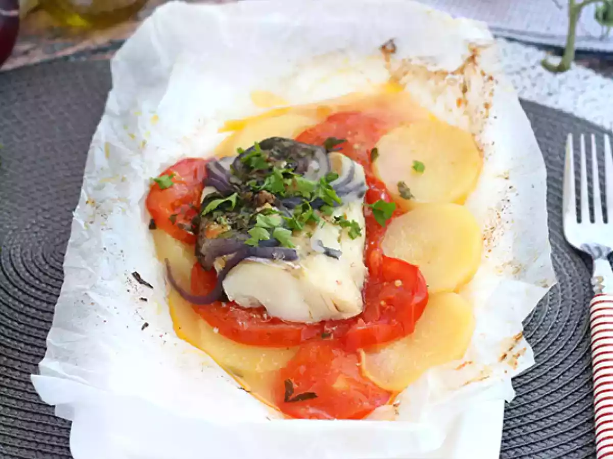 Merluciu en papillote - poza 2
