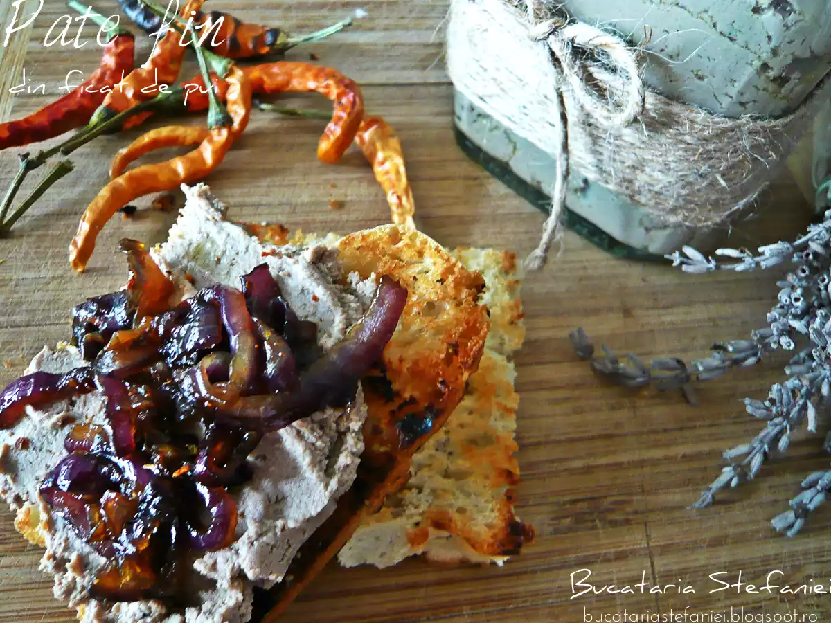 Pate fin din ficat de pui cu ceapa caramelizata - poza 2