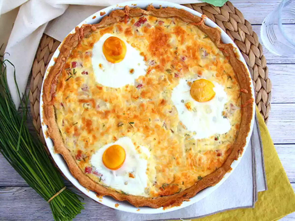 Quiche cu oua si sunca - poza 4