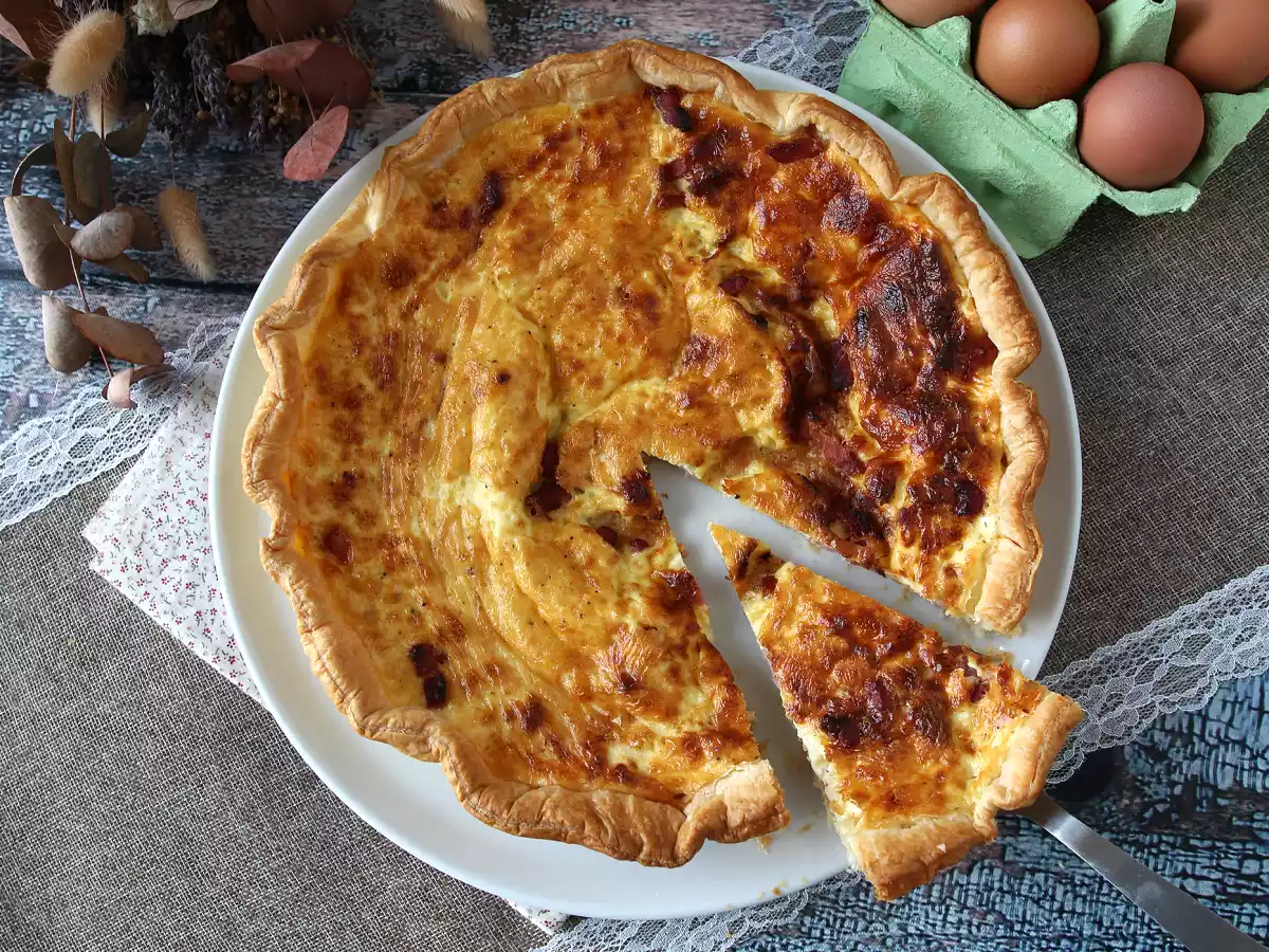 Quiche Lorraine de casă, rețeta ușoară - poza 4