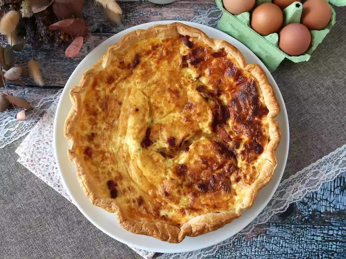Quiche Lorraine de casă, rețeta ușoară - poza 7