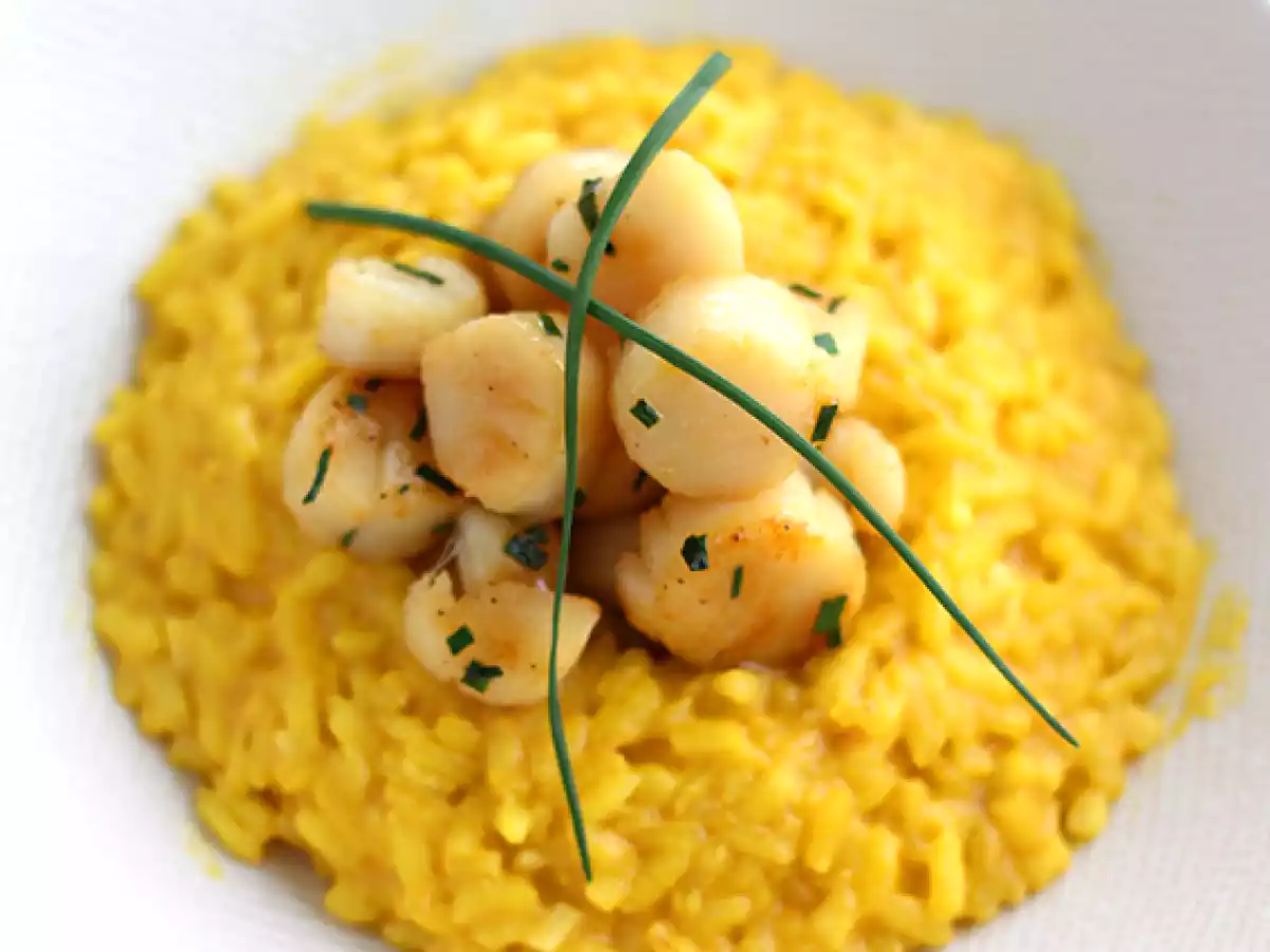 Risotto cu St Jacques si sofran