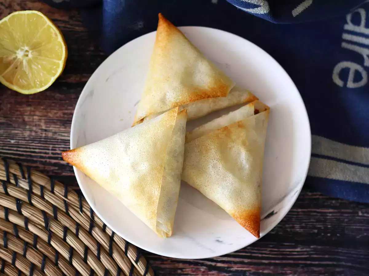 Samosas cu macrou și cremă de brânză - poza 2