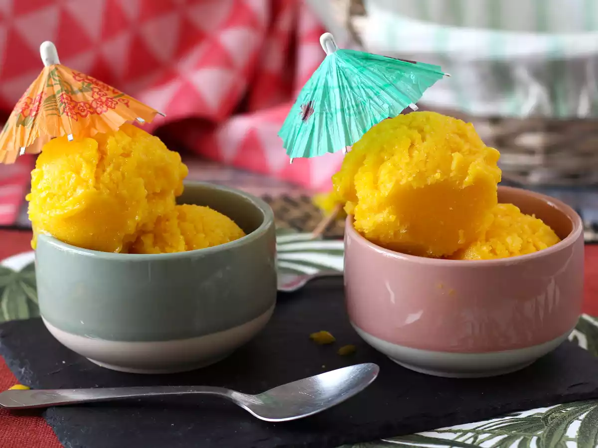 Sorbet de lime mango cu doar 3 ingrediente!