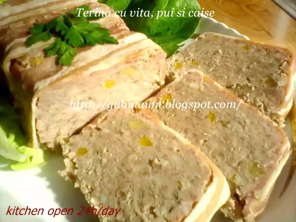 Terina cu vita, pui si caise - poza 2