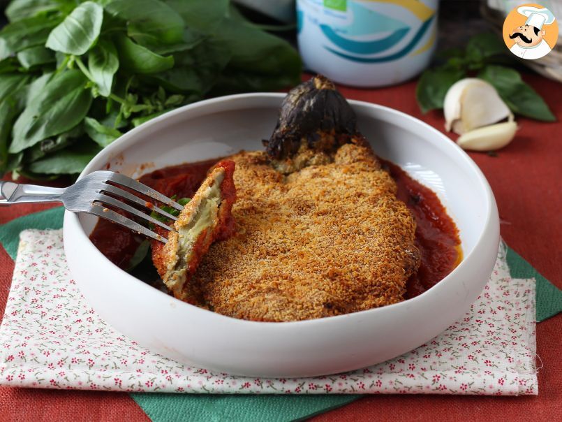 Vinete pane în stil milanez, dar vegetariene - Gătite la Air Fryer